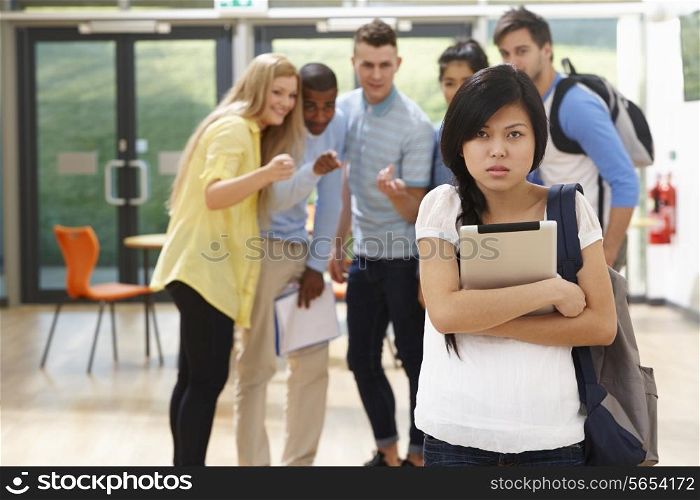 Female Student Being Bullied By Classmates