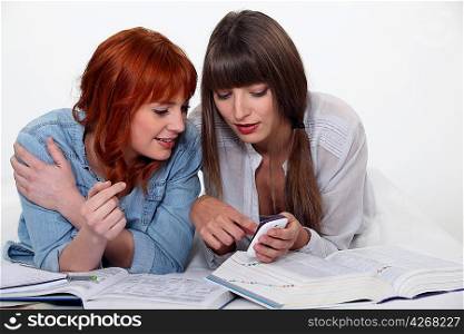 female students working together