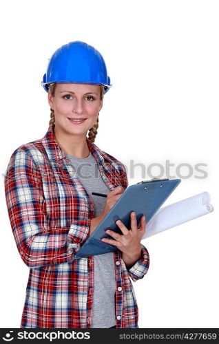 female supervisor with notepad