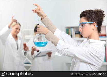 female technicians in laboratory