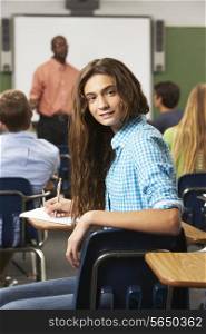 Female Teenage Pupil In Classroom