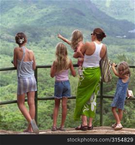Female Tourists at Moorea in Tahiti