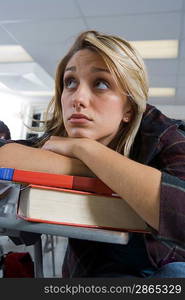 Female University student in classroom