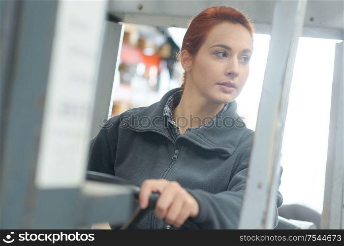 female working in a warehouse