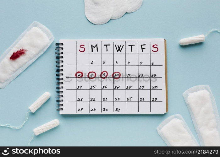 feminine sanitary products calendar