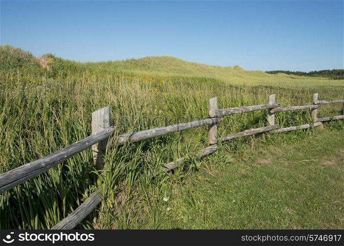 Fence along Cavendish Dunelands Trail, Green Gables, Prince Edward Island, Canada