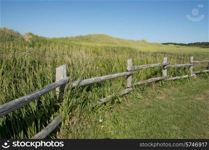 Fence along Cavendish Dunelands Trail, Green Gables, Prince Edward Island, Canada