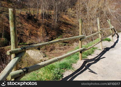 Fence at roadside in Alpujarras, Granada, Andalusia, Spain