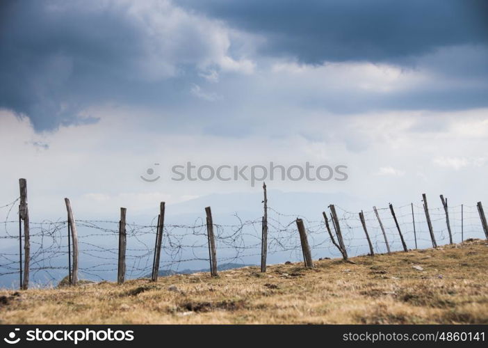 Fencing in the rugged Pyrenean mountains