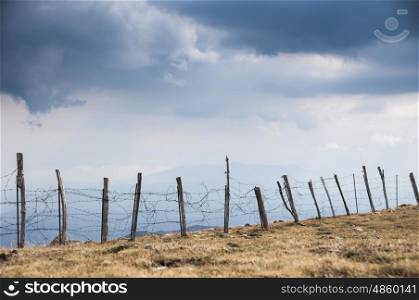 Fencing in the rugged Pyrenean mountains