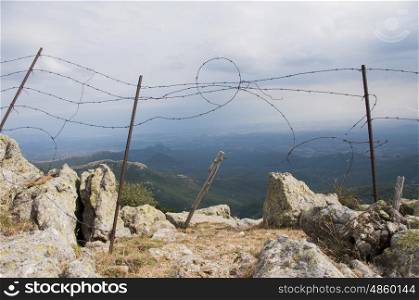 Fencing in the rugged Pyrenean mountains