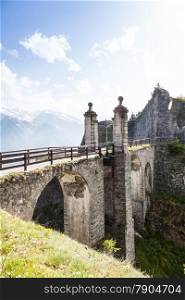 Fenestrelle Fort - North Italy. The 300 years old abandoned fortress, the biggest alpine fortification in Europe