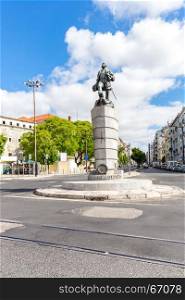 Ferdinand Magellan Statue in Lisbon Portugal