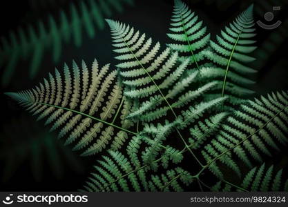 Fern leaf background. Illustration Generative AI