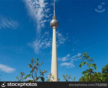 Fernsehturm (meaning Television tower) in Alexanderplatz in Berlin, Germany. Fernsehturm (TV Tower) in Berlin