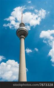 Fernsehturm. view of the high Fernsehturm in Berlin