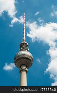 Fernsehturm. view of the high Fernsehturm in Berlin