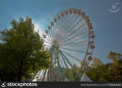 Ferris wheel at fair in Aachen, Germany