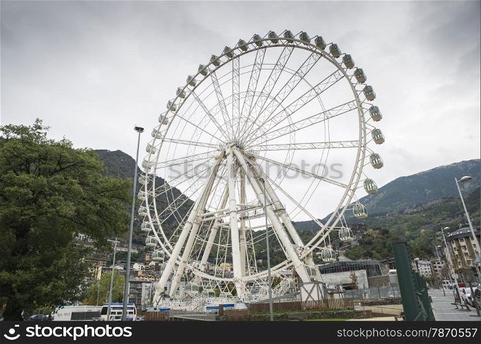 Ferris wheel at the fair in Andorra La Vella