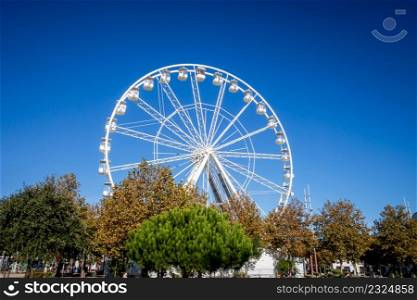Ferris wheel in La Rochelle old harbor, France. Ferris wheel in La Rochelle harbor, France