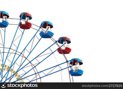 Ferris wheel isolated on the white background