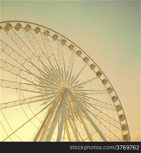 Ferris wheel with retro effect