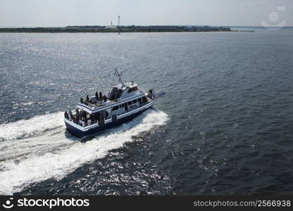 Ferry boat transport on Bald Head Island, North Carolina.