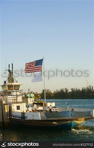 Ferry in the sea, Miami, Florida, USA