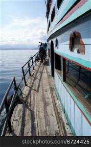 Ferry on the lake Toba, Sumatra, Indonesia