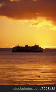 Ferry Ship in the Evening