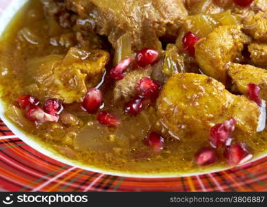 Fesenjan Persian Chicken Stew with Walnut and Pomegranate Sauce