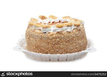 festive cake isolated on white background