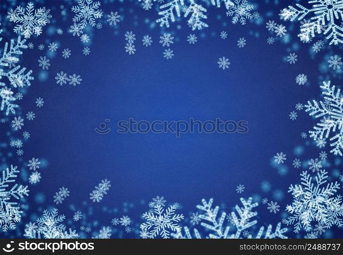 Festive Christmas background with snowflakes