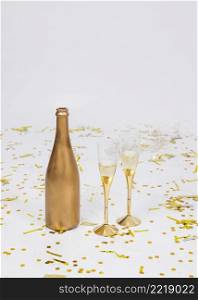 festive composition champagne