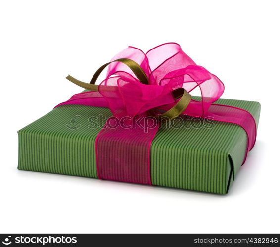 festive gift box isolated on white background