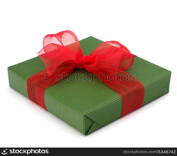 festive gift box isolated on white background