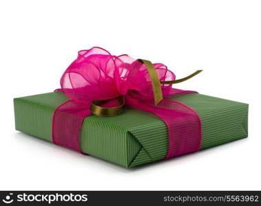 festive gift box isolated on white background