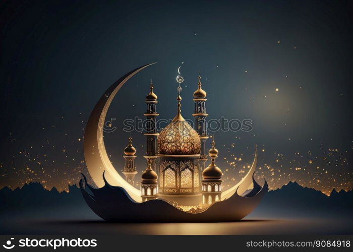 Festive photo ramadan kareem background. Illustration Generative AI. Festive photo ramadan kareem background. Illustration AI Generative