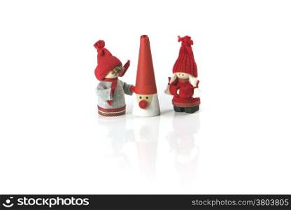 Festive Season Christmas Figures. Christmas Festive Season Objects in a row Festive Christmas Object Decoration Figure