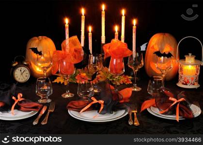 Festive table decoration for Halloween