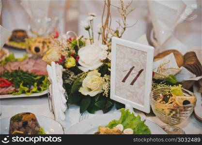 Festive table with food.. Table with dishes 2449.. Table with dishes 2449.