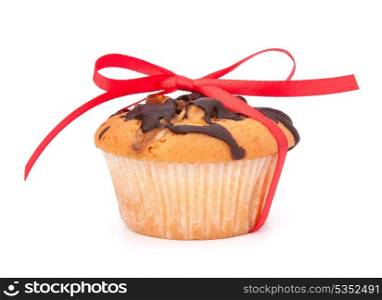 festive wrapped muffins isolated on white background