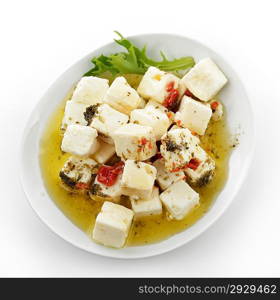 Feta Cheese With Olive Oil And Herbs