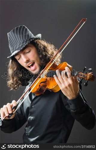 Fiddler playing the violin