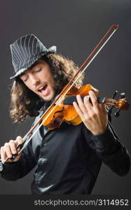 Fiddler playing the violin