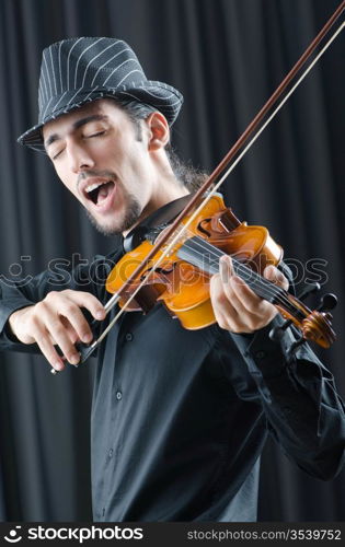 Fiddler playing the violin