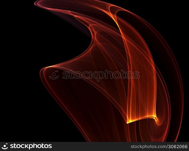 fiery glowing lines on a dark background