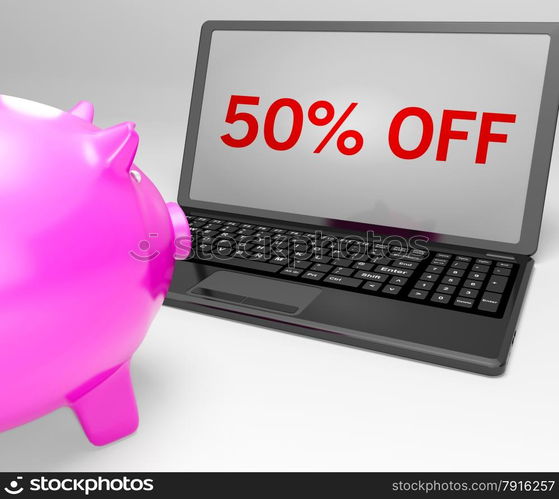 Fifty Percent Off On Notebook Shows Special Discounts And Promotions