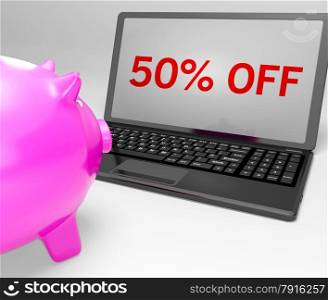 Fifty Percent Off On Notebook Shows Special Discounts And Promotions