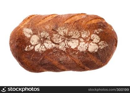 fig bread isolated on white background